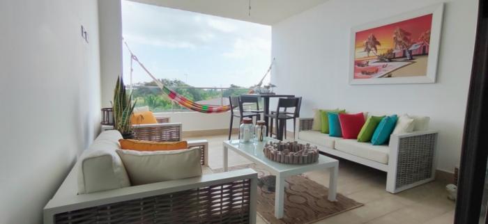 Apartamento de playa en alquiler, casamar san carlos, full amenidades