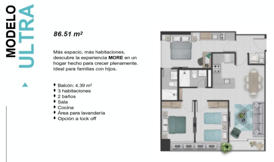 Apartamento en venta vía argentina
