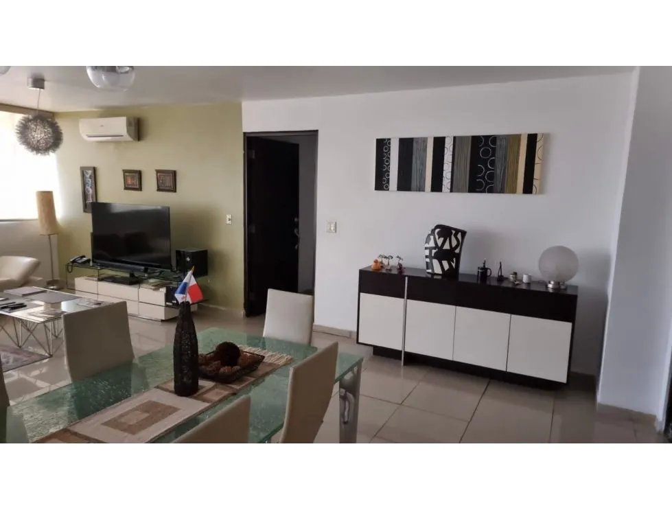 Alquiler de apartamento amoblado en obarrio, piso alto
