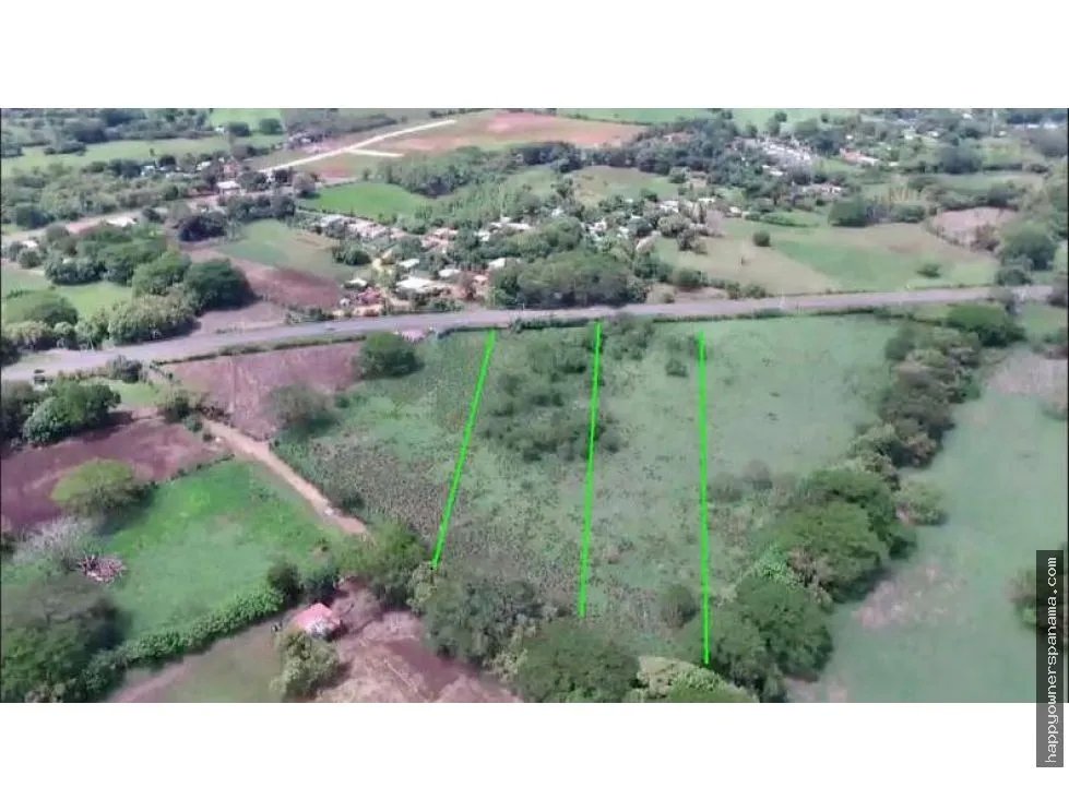 Venta de terreno frente a vía principal, guararé, los santos.