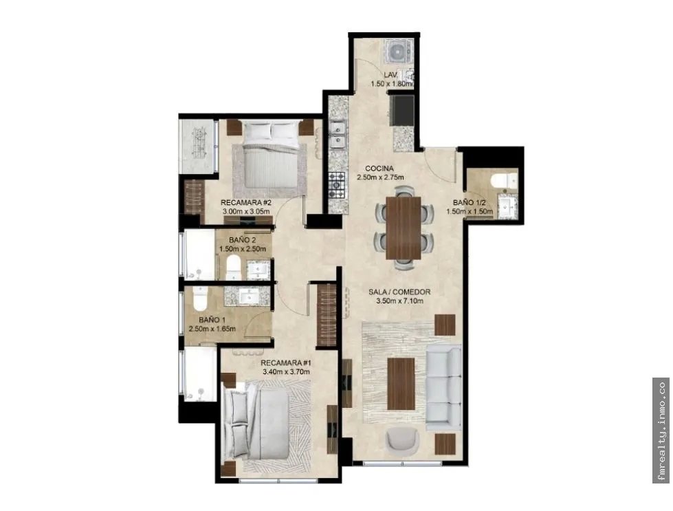 Apartamento en santa maría