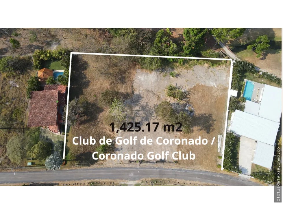 Se vende lote dentro del club de golf de coronado