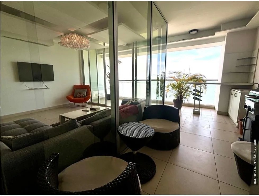 Venta de apatamento amoblado en ph rivage, ave. balboa