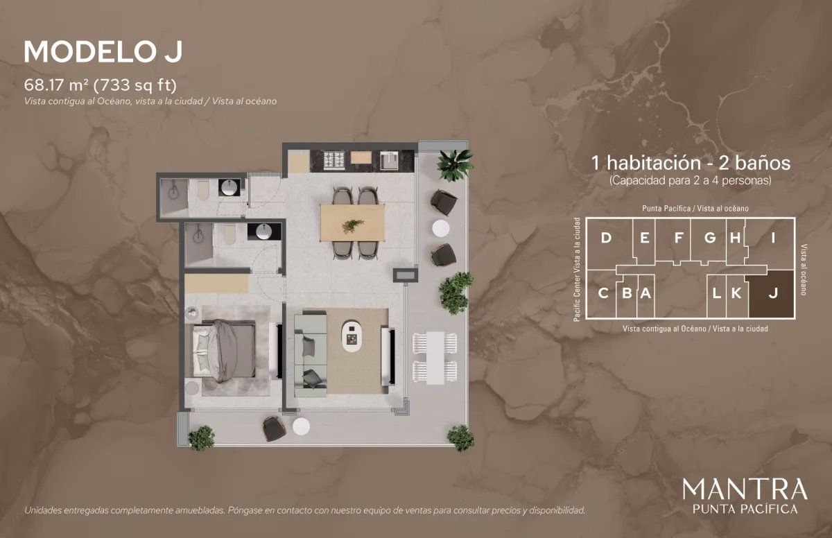 Exclusivo en Mantra Punta Pacífica: Lujo con Vista al Mar de 68.17 m²