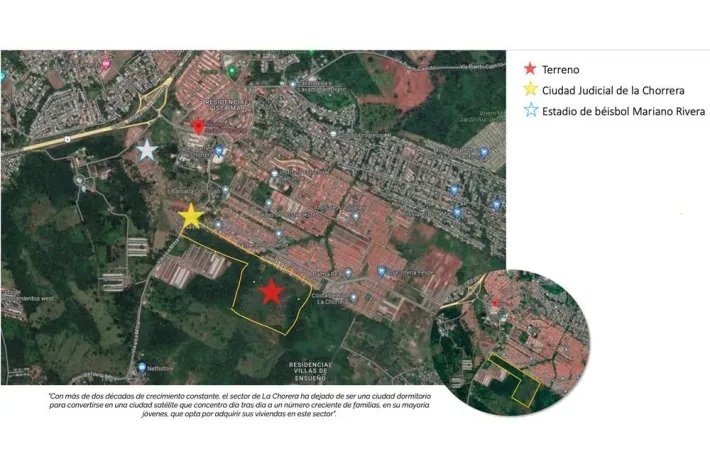 Venta de terreno en La Chorrera, detrás del Hospital Solano