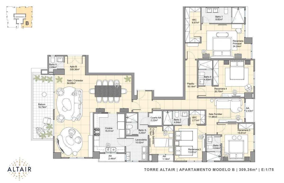 Venta de apartamentos en Proyecto Altair, Santa María