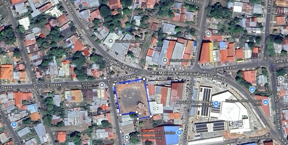 Se vende terreno comercial en el centro de La Chorrera, Panamá Oeste