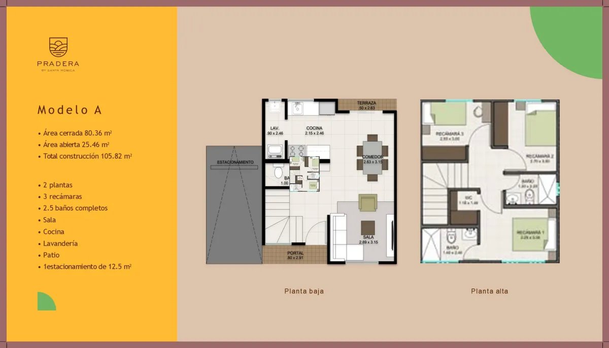 Casas Duplex de 3 recámaras y área social