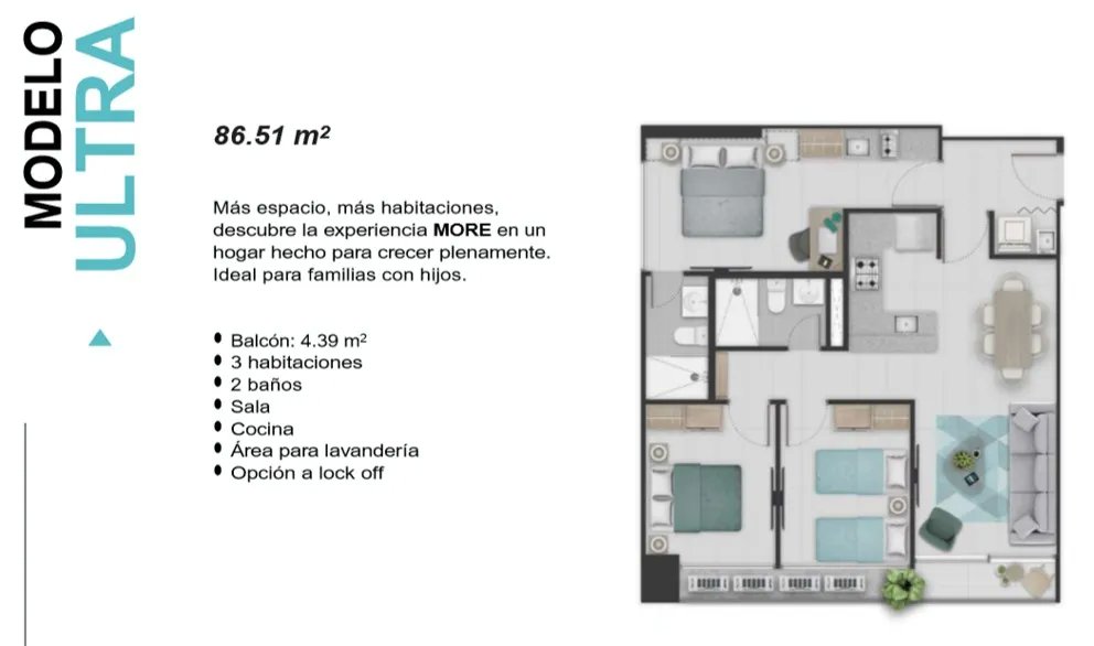 Apartamento en Venta Vía Argentina