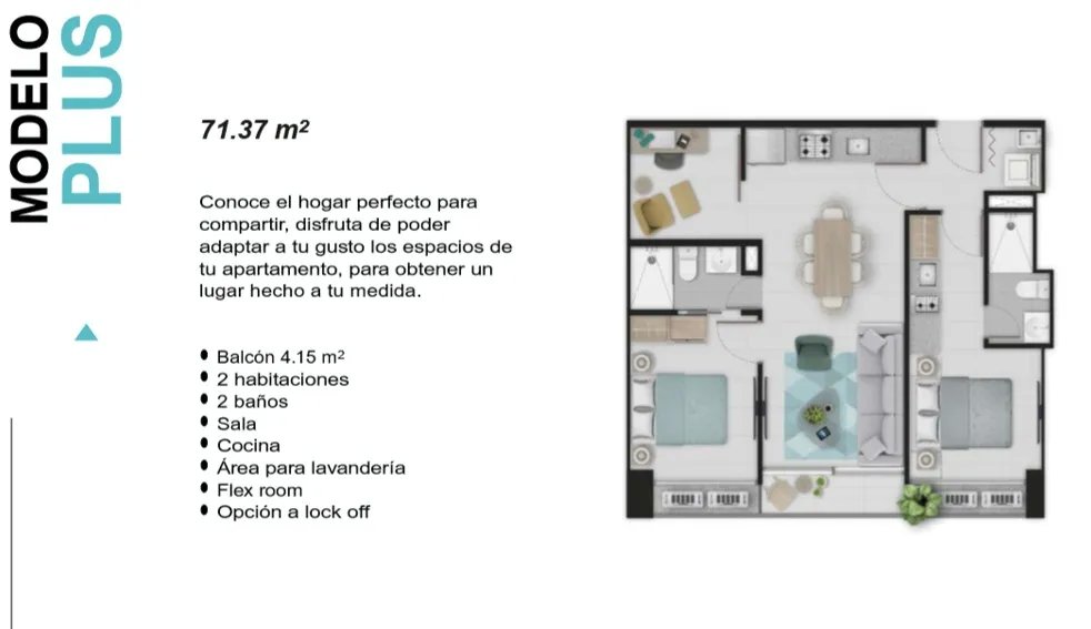 Apartamento en VíaArgentina
