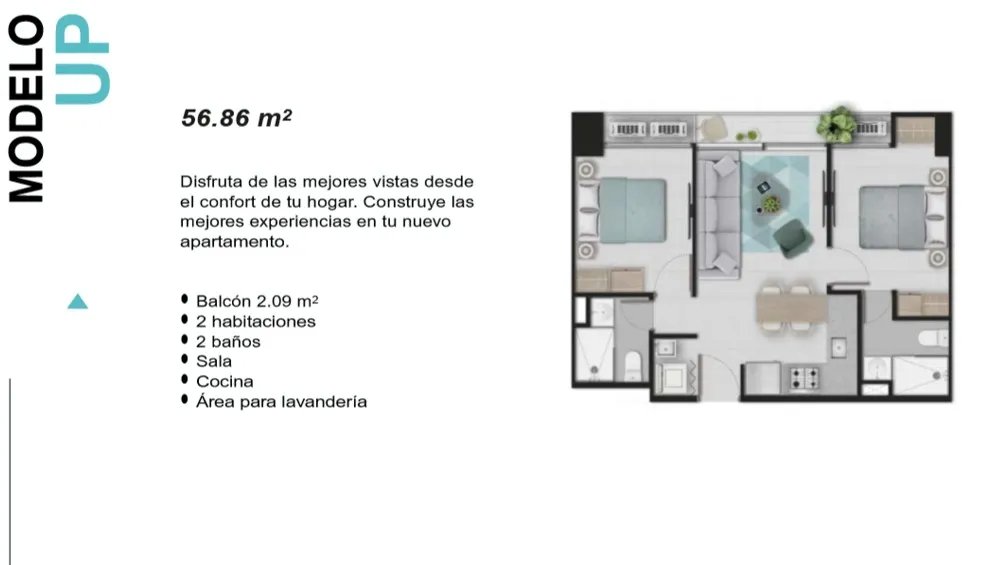 Apartamento en VíaArgentina