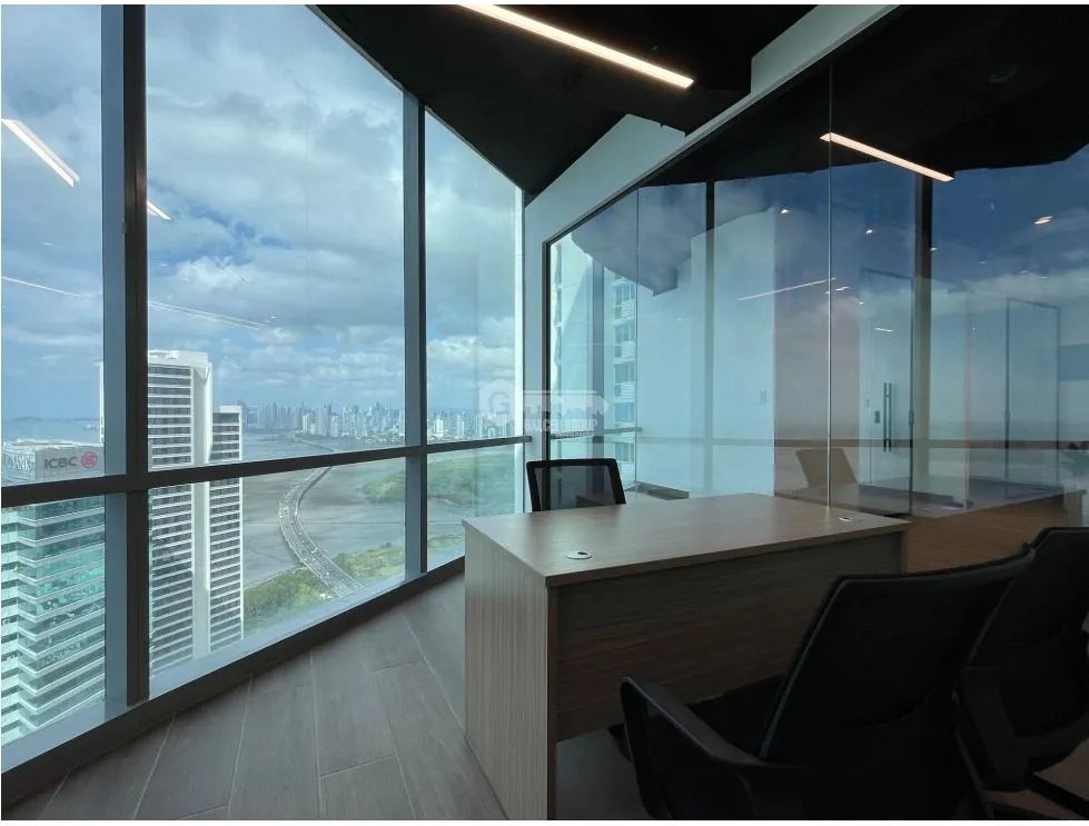 SE ALQUILA OFICINA EN COSTA DEL ESTE VISTA AL MAR 138M2 AMOBLADO