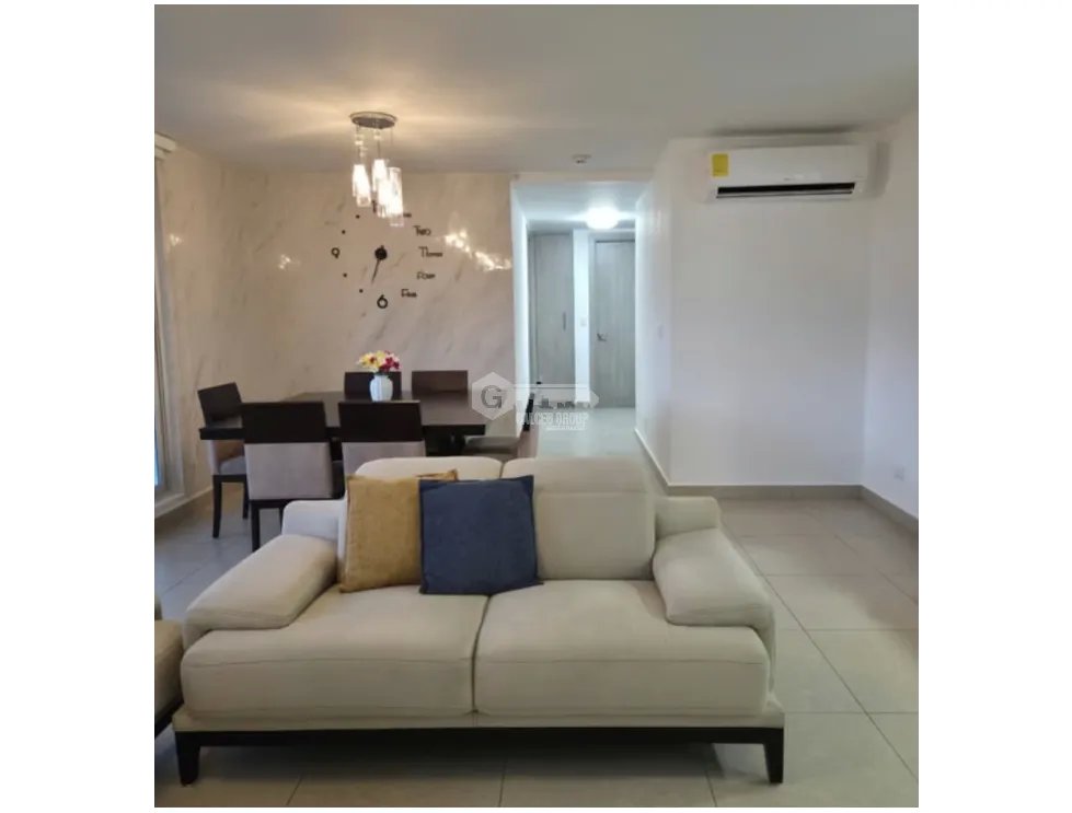 SE ALQUILA APARTAMENTO EN CLAYTON 153 M2 FULL AMOBLADO VISTA AL CANAL